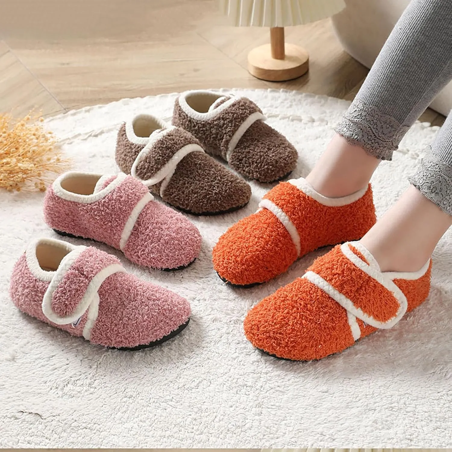 Boys Girls House Slippers Kids Warm Home Shoes Soft Plush Home Indoor Shoes Anti-Slip Booties Non-Slip Plush Slippers