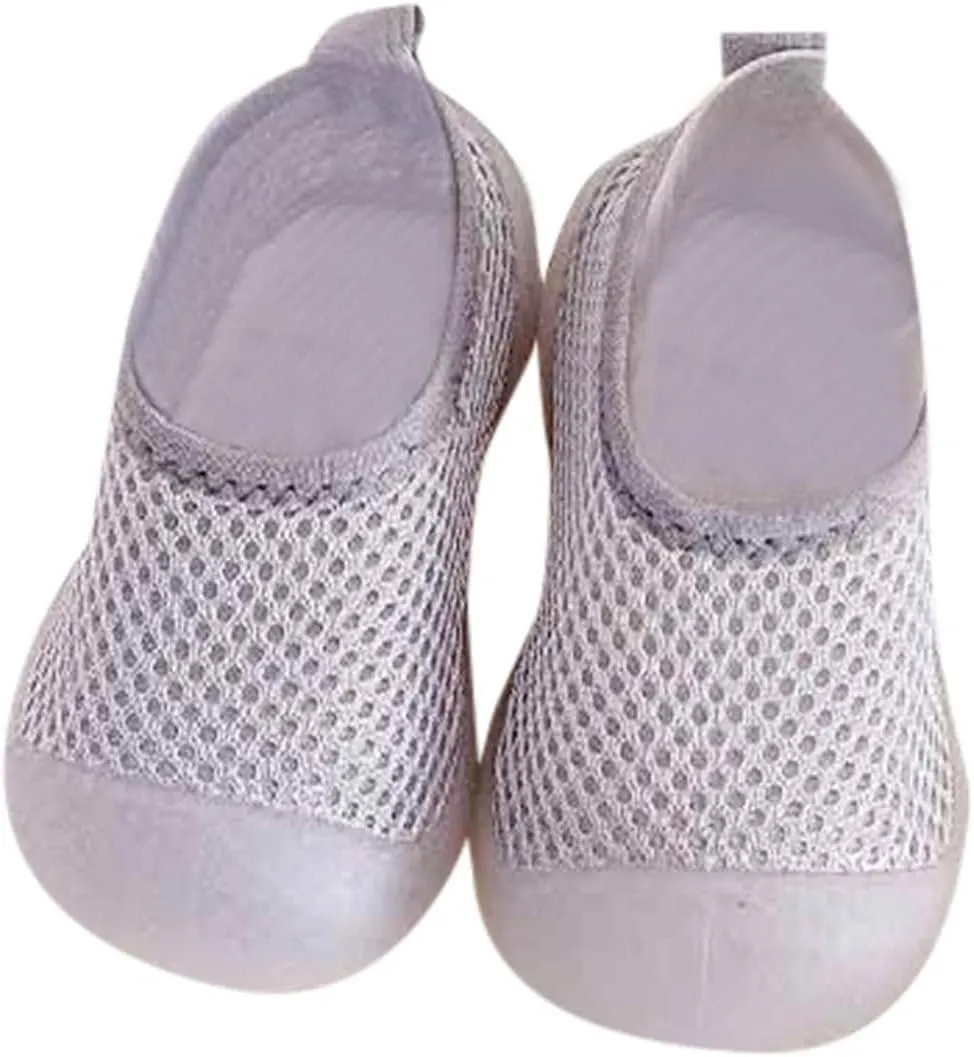 Boys Girls Low Heel Shoes Toddler Kids Infant Newborn Baby Boys Girls Summer Shoes Solid Soft Soles (Grey, 18 Infant)