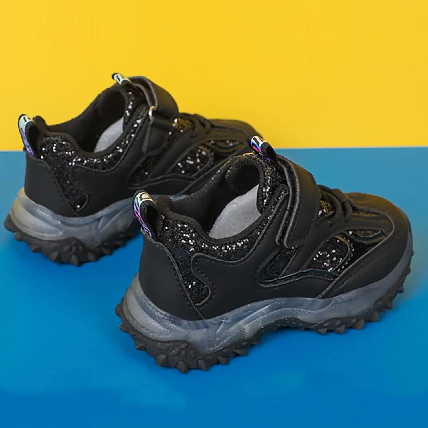 Boys Girls Sneakers Spring Autumn Non Slip Soft Sole Baby Toddler LED Flashing Lights Shoes Boys Lace-up Tennis Shoes