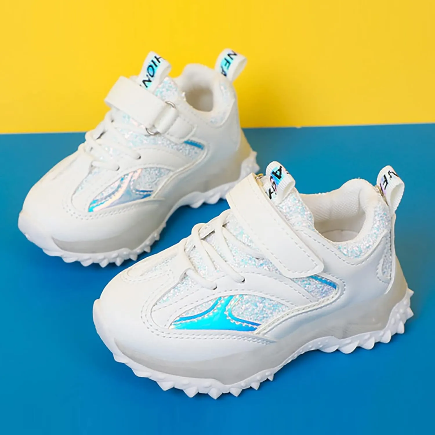 Boys Girls Sneakers Spring Autumn Non Slip Soft Sole Baby Toddler LED Flashing Lights Shoes Boys Lace-up Tennis Shoes