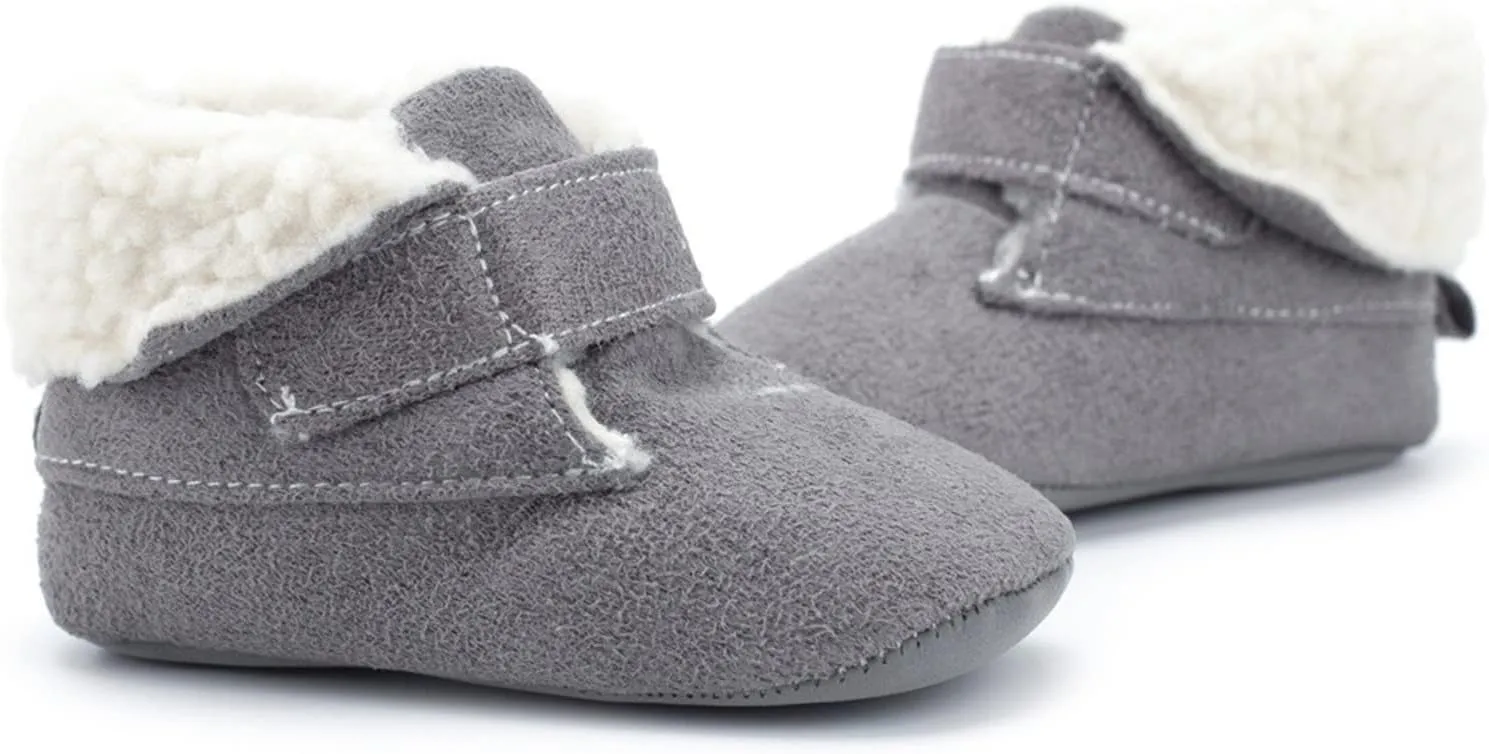 Boys Rain Boots Infant Toddler Shoes Soft Sole Winter Solid Color Non Slip Warm Plus Velvet Boys Girls Cute Shoes