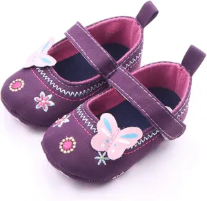 Boys Shoes Infant Girls Sneakers Baby Newborn Cute Bow Embroidered Walking Shoes Flat Shoes Denim Models Soccer Cleats