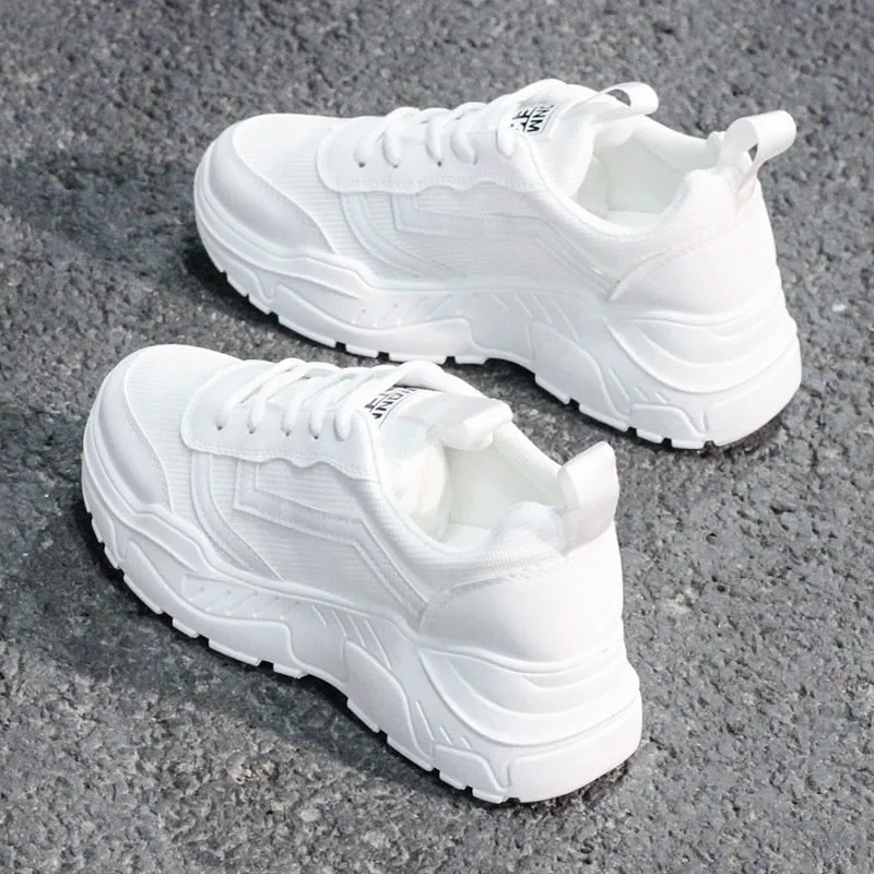 Casual Shoes Women Chunky Sneakers Fashion Dad Shoes For Women Spring Autumn White Black Shoes Chunky Sneaker Vulcanize Shoes