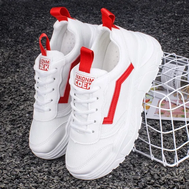 Casual Shoes Women Chunky Sneakers Fashion Dad Shoes For Women Spring Autumn White Black Shoes Chunky Sneaker Vulcanize Shoes