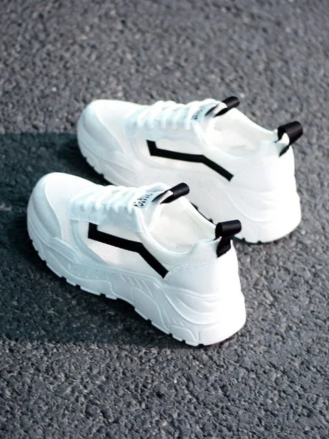 Casual Shoes Women Chunky Sneakers Fashion Dad Shoes For Women Spring Autumn White Black Shoes Chunky Sneaker Vulcanize Shoes