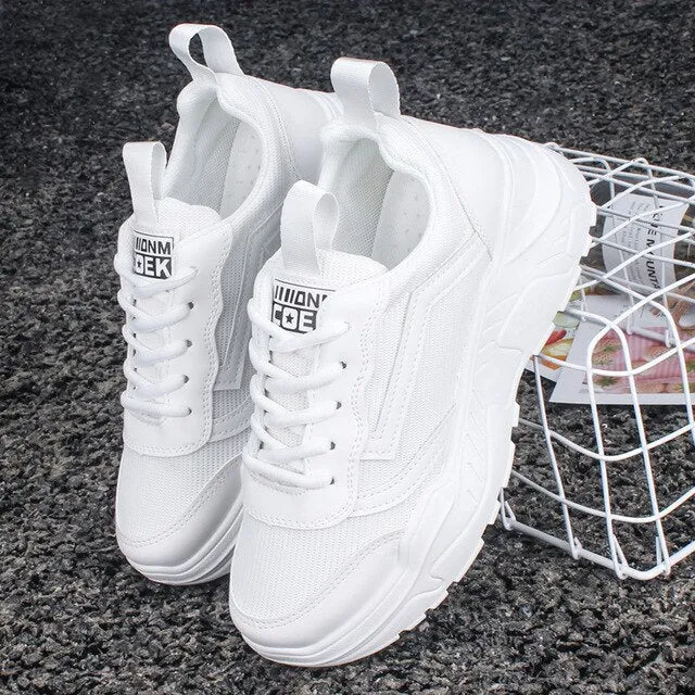 Casual Shoes Women Chunky Sneakers Fashion Dad Shoes For Women Spring Autumn White Black Shoes Chunky Sneaker Vulcanize Shoes