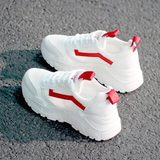 Casual Shoes Women Chunky Sneakers Fashion Dad Shoes For Women Spring Autumn White Black Shoes Chunky Sneaker Vulcanize Shoes