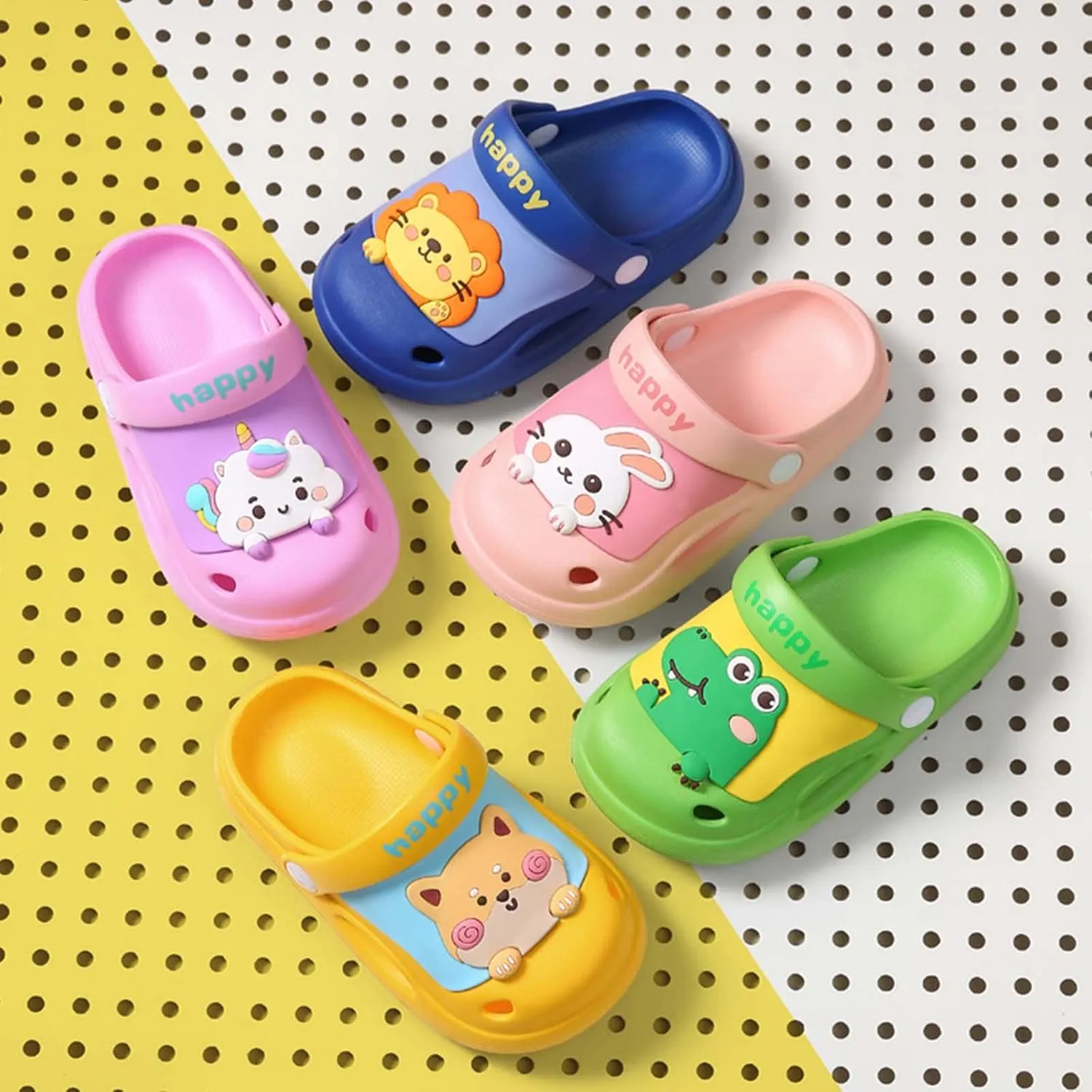CERYTHRINA Toddler Kids Garden Clogs Shoes Cute Cartoon Summer Slippers Sandals for Boys Girls