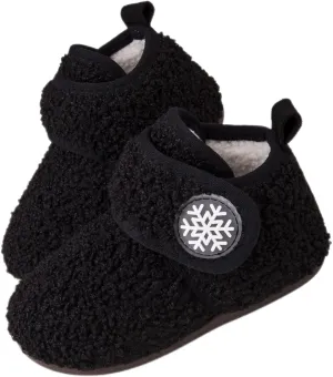 Charrost Toddler Slippers Baby Girls Boys Soft Sole Non Slip Socks House Slippers Baby First Walking Shoes Infant Lightweight Safer Slip On Winter Warm Fuzzy Fleece Sneakers Rubber Sole Indoor