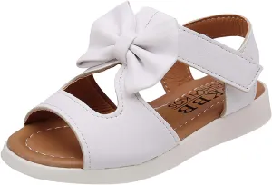 Child and Toddler Baby Girls Sandals Soft Sole Non Slip Sandals Casual Beach Shoes Summer (White, 11 M Little Kids)
