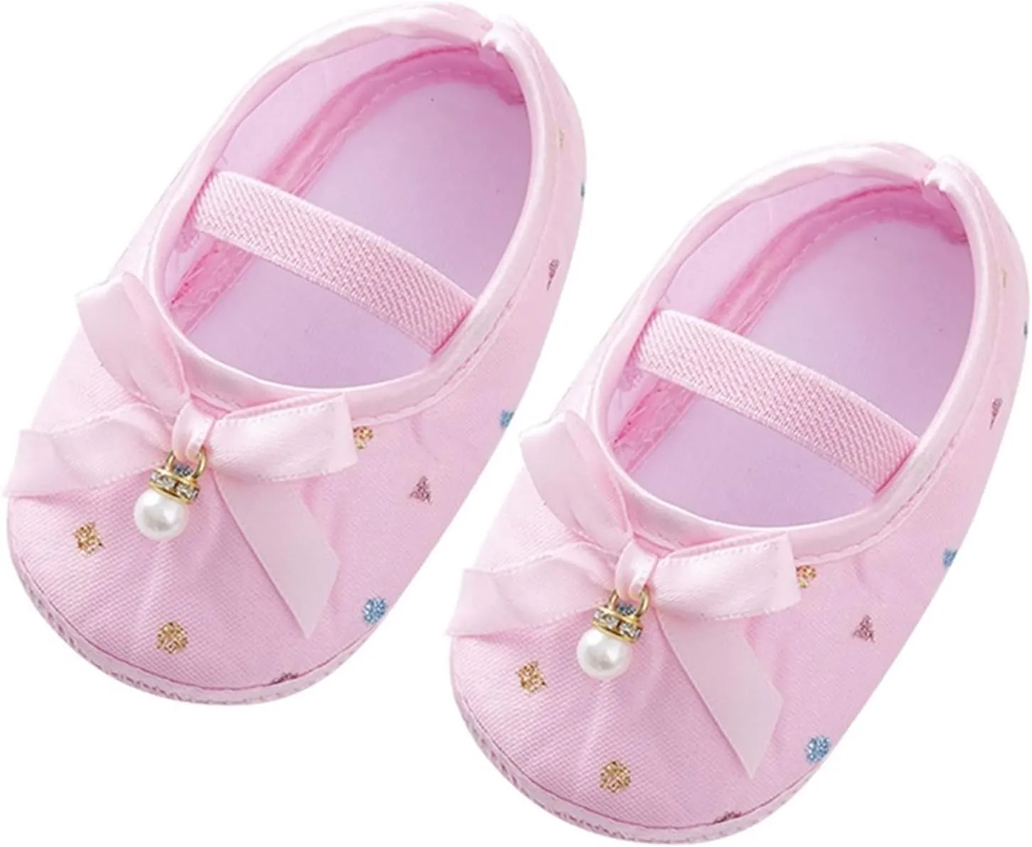 Child Princess Sole Set Cute Shoes Shoes Pearl Headband Little Soft Toddler Bow Kids Sneakers Toddler Boys