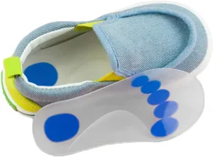 Child Silicone Arch Support Insole - Comfort Shock Absorption Slow Pressure Correction Shoe Pad, Kid Full Length Sport Shoe Cushion, for Baby Teen Prevention of Flat Feet, Foot Orthopedic Insole (XS)