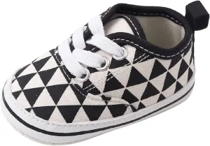 Child Socks Shoes Infant Toddler Shoes Soft Sole Plaid Lace Up Casual Shoes Infant Cute Toddler Non Slip Sneakers