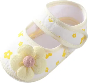 Children Comfortable Shoes Baby Girls Soft Sole Shoes Infant Toddler Walkers Shoes Colorful Flowers Princess