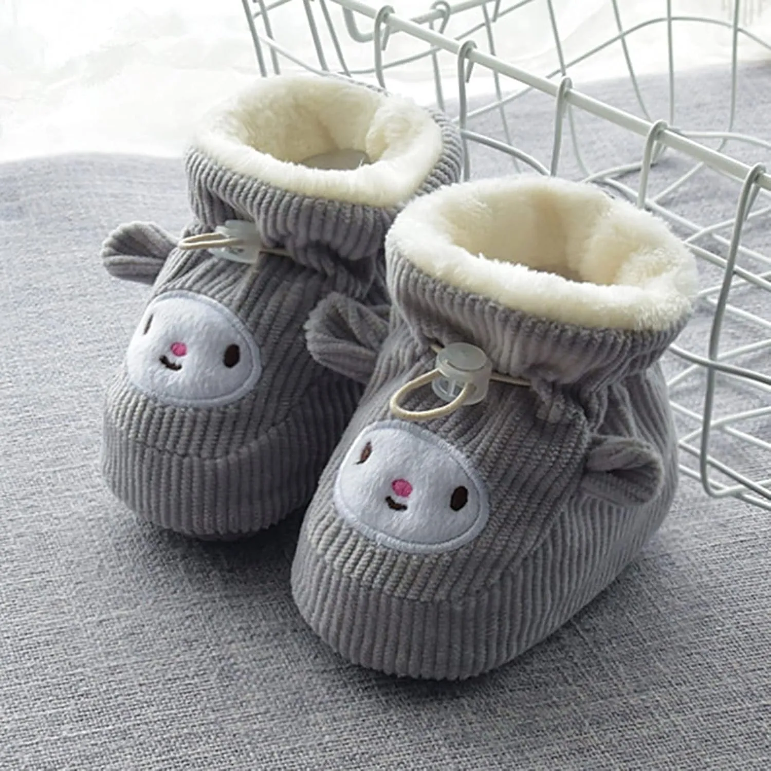 Children Floor Boots Toddler Shoes Cotton Shoes Plus Velvet Thick Warm Soft Soles Cute Shoes Kids Boots for Girls