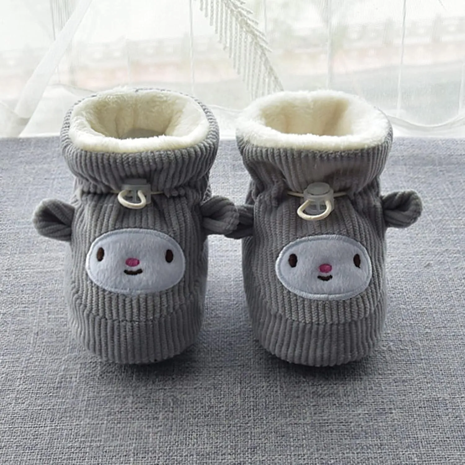 Children Floor Boots Toddler Shoes Cotton Shoes Plus Velvet Thick Warm Soft Soles Cute Shoes Kids Boots for Girls