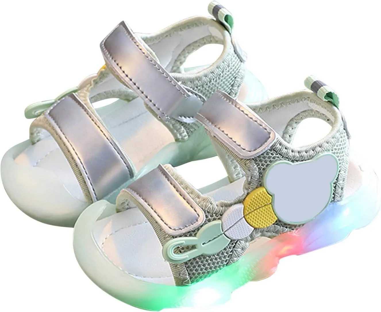 Children Light Up Shoes Open Toe Lightweight Soft Sole Water Shoes Cute Toddler Girl Christmas Birthday Children Shoes