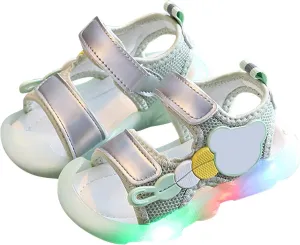 Children Light Up Shoes Open Toe Lightweight Soft Sole Water Shoes Cute Toddler Girl Christmas Birthday Children Shoes
