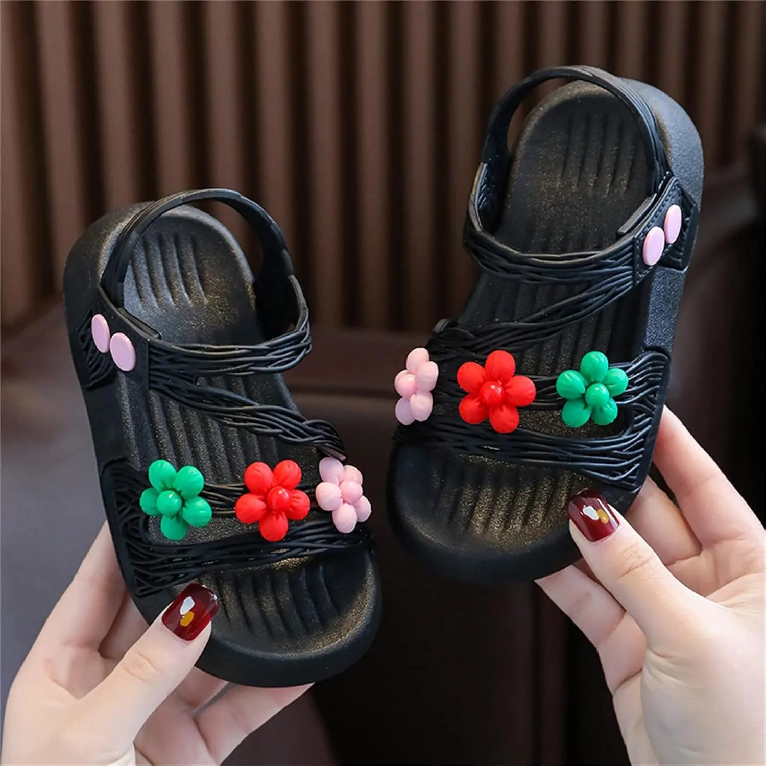 Children Shoes Summer Soft Sole Soft Comfortable Fashion Princess Shoes Large Medium And Small Baby Girl Flat Sandals