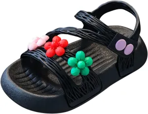 Children Shoes Summer Soft Sole Soft Comfortable Fashion Princess Shoes Large Medium And Small Baby Girl Flat Sandals