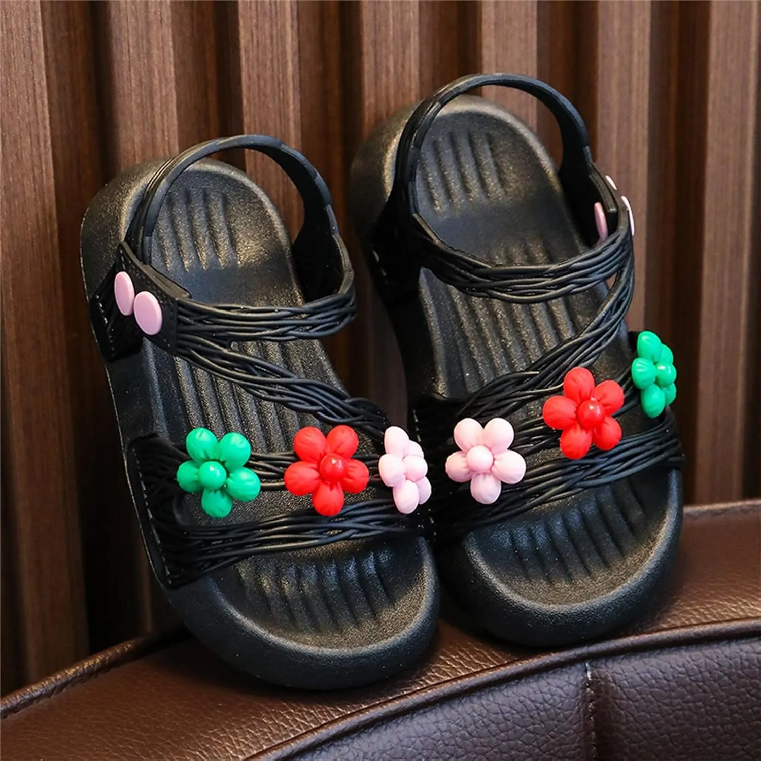 Children Shoes Summer Soft Sole Soft Comfortable Fashion Princess Shoes Large Medium And Small Baby Girl Flat Sandals