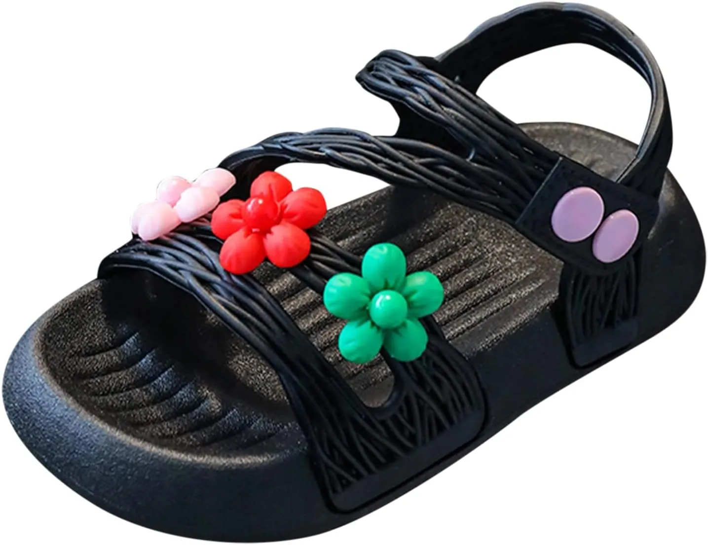 Children Shoes Summer Soft Sole Soft Comfortable Fashion Princess Shoes Large Medium And Small Baby Girl Flat Sandals