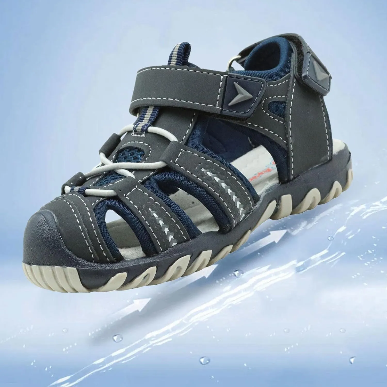 Children's Boys Girls' Soft Sole Open Toe Sports Beach Sandals Front And Rear Bag Non Slip Breathable Beach Shoes