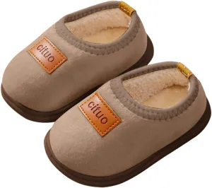 Childrens Girl Cotton Shoes Solid Color Fashion Soft Sole Winter Warm Indoor Non Slip Cotton Shoes Footie Baby Organic