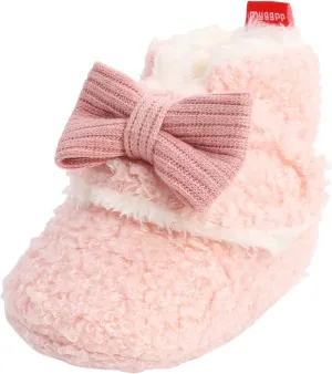 Christmas Newborn Baby Cozy Fleece Booties Winter Sock Shoes Soft Sole Stay On Infant First Walking Shoes