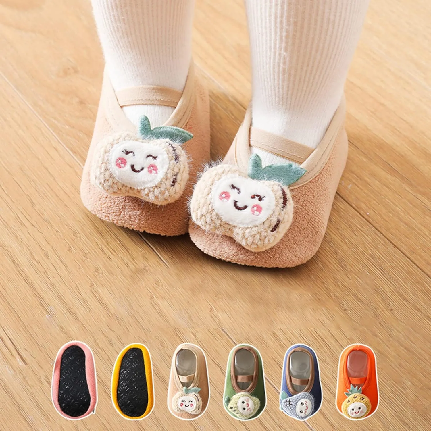 Crib Shoes for Kids Boys and Girls Indoor Floor Socks Non Slip Fashion Toddler Shoes Breathable Shoes 16Years