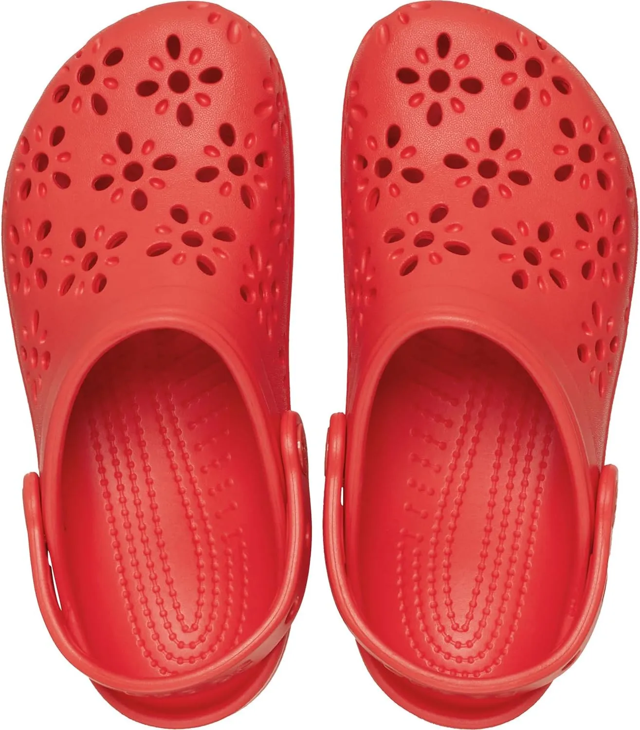 Crocs Unisex-Child Classic Clogs with Floral Cut Out Design, Kids and Toddler Shoes