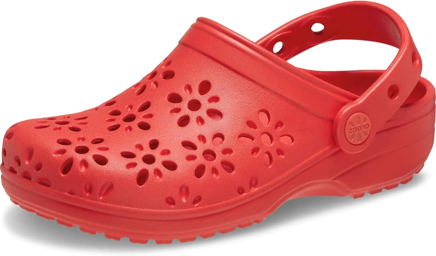 Crocs Unisex-Child Classic Clogs with Floral Cut Out Design, Kids and Toddler Shoes