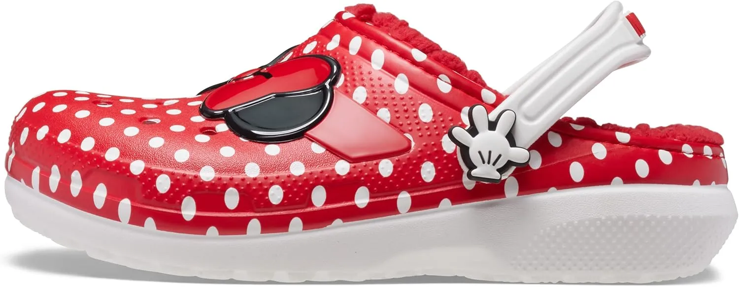 Crocs Unisex-Child Classic Lined Disney Clogs, Mickey and Minnie Mouse Shoes and Slippers