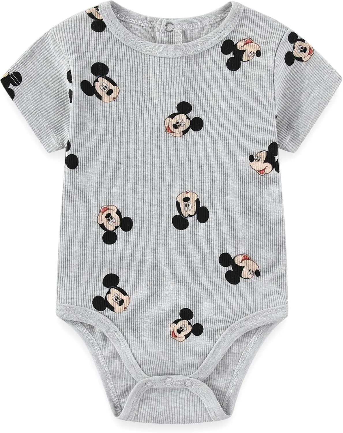 Disney Mickey Mouse Baby Boys Creeper and Pants Set with Bib for Newborn and Infants