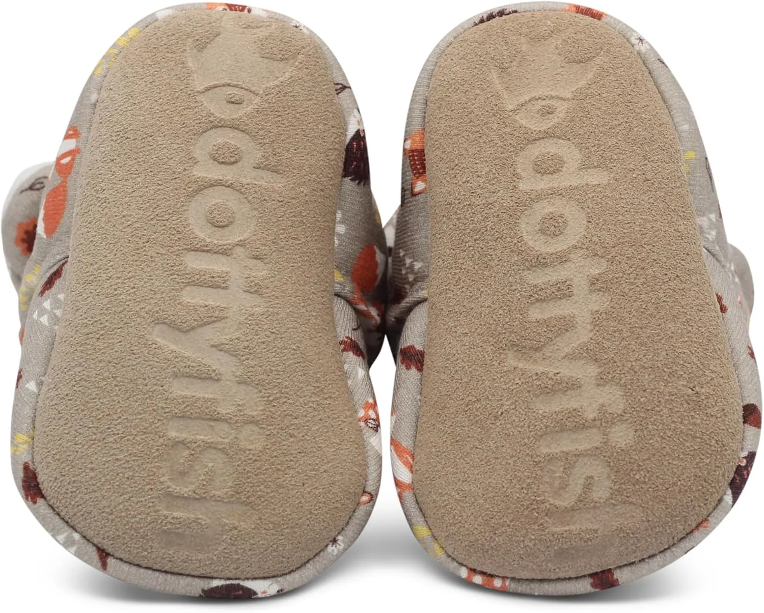 Dotty Fish Fleece Lined Baby Booties - Non-Slip Suede Sole - Warm & Cozy Slippers for Newborns to 24 Months - Perfect Winter Shoes for Babies