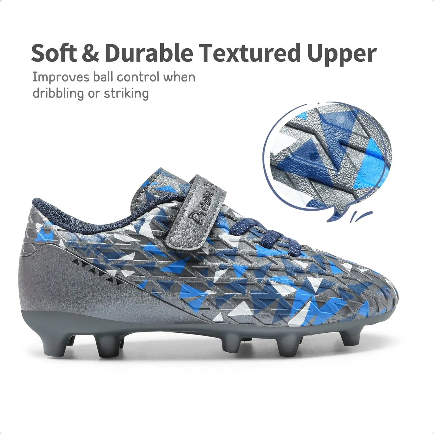 DREAM PAIRS Boys Girls Soccer Cleats Kids Football Shoes for Little/Big Kid SDSO2307K