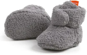 E-FAK Newborn Baby Cozy Fleece Booties with Grippers Winter Slippers Socks Soft Sole Stay On Infant First Walker Crib Shoes