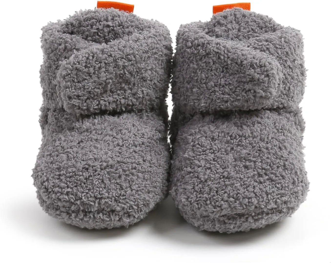 E-FAK Newborn Baby Cozy Fleece Booties with Grippers Winter Slippers Socks Soft Sole Stay On Infant First Walker Crib Shoes