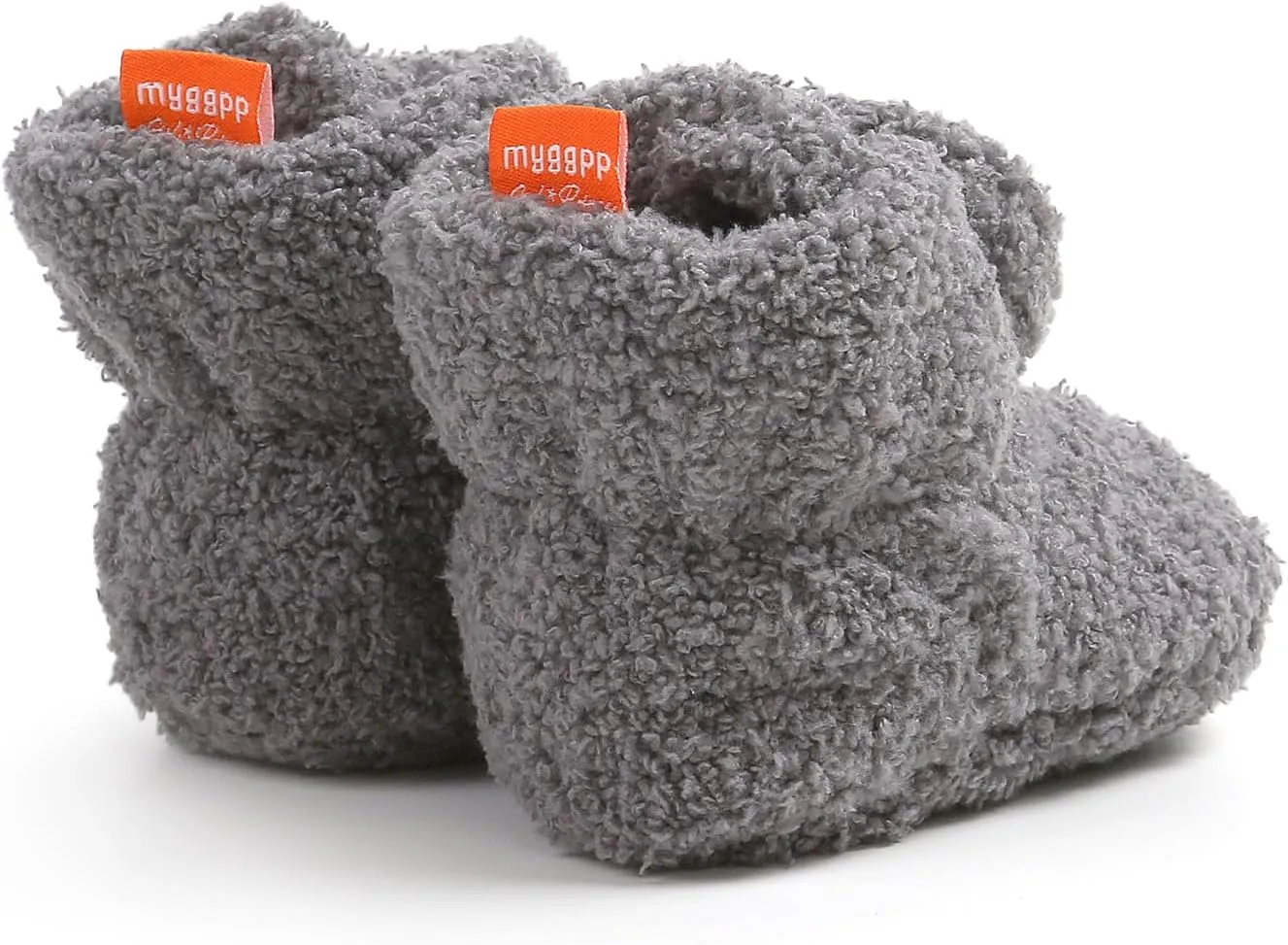 E-FAK Newborn Baby Cozy Fleece Booties with Grippers Winter Slippers Socks Soft Sole Stay On Infant First Walker Crib Shoes