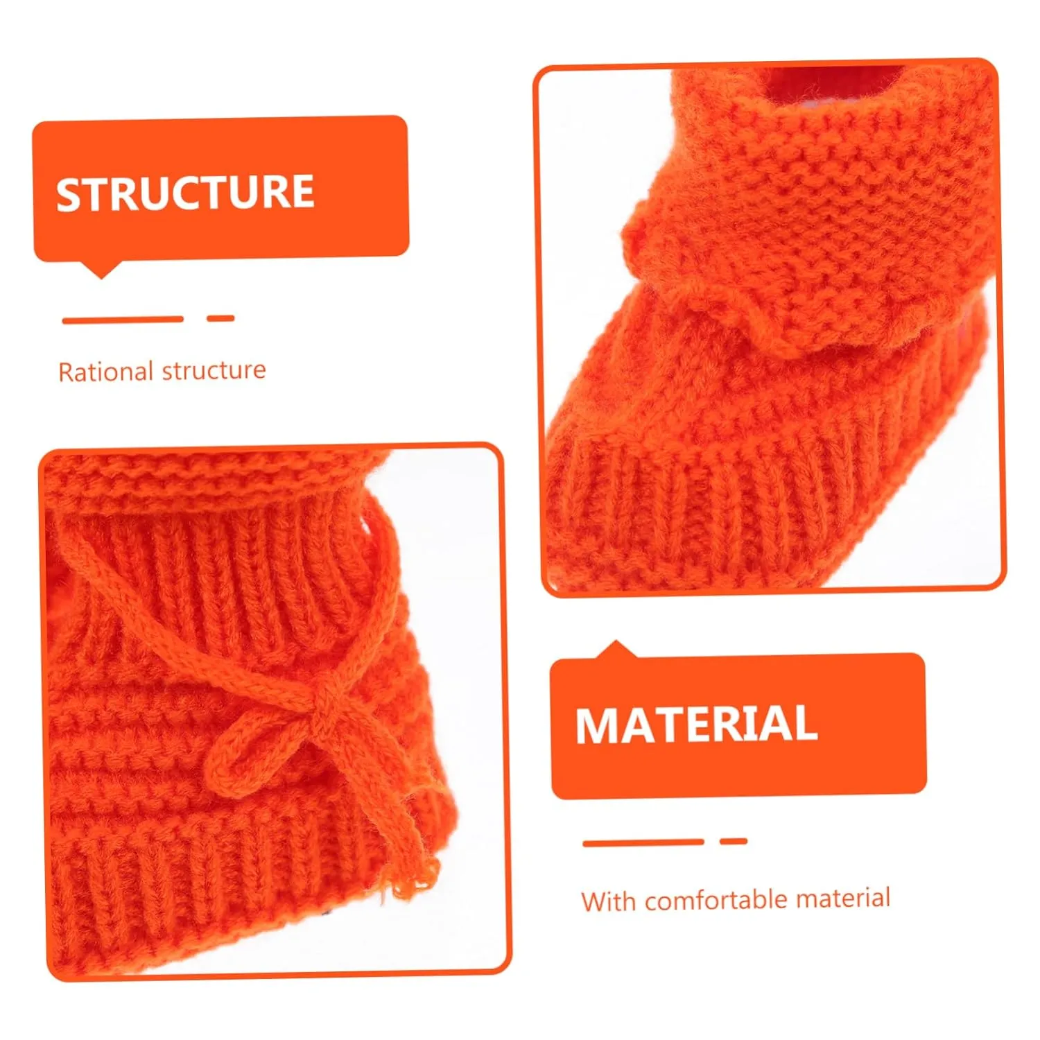 EXCEART Handmade Baby Knitting Shoes Newborn Crochet Booties 0-6 Months Soft Woolen Comfortable for Boys Girls