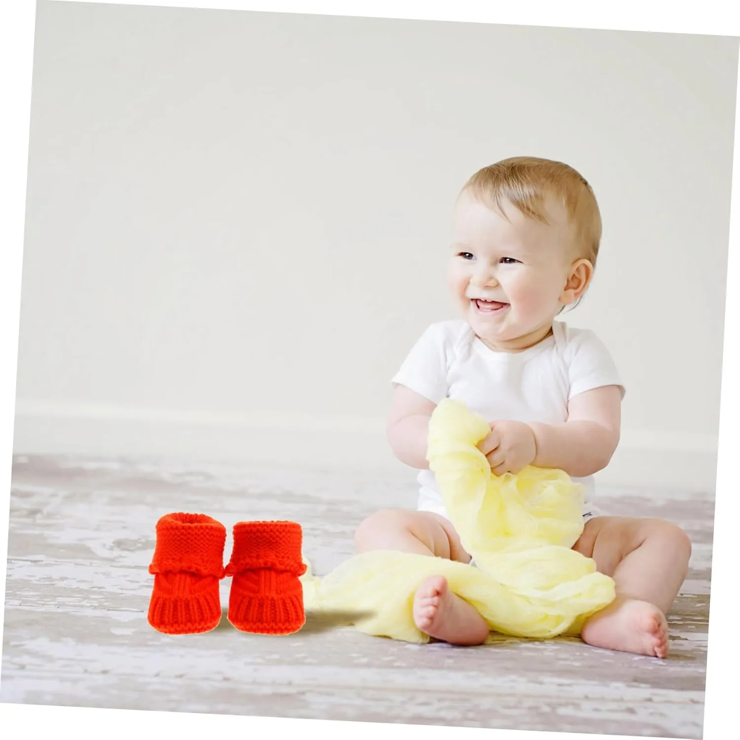 EXCEART Handmade Baby Knitting Shoes Newborn Crochet Booties 0-6 Months Soft Woolen Comfortable for Boys Girls