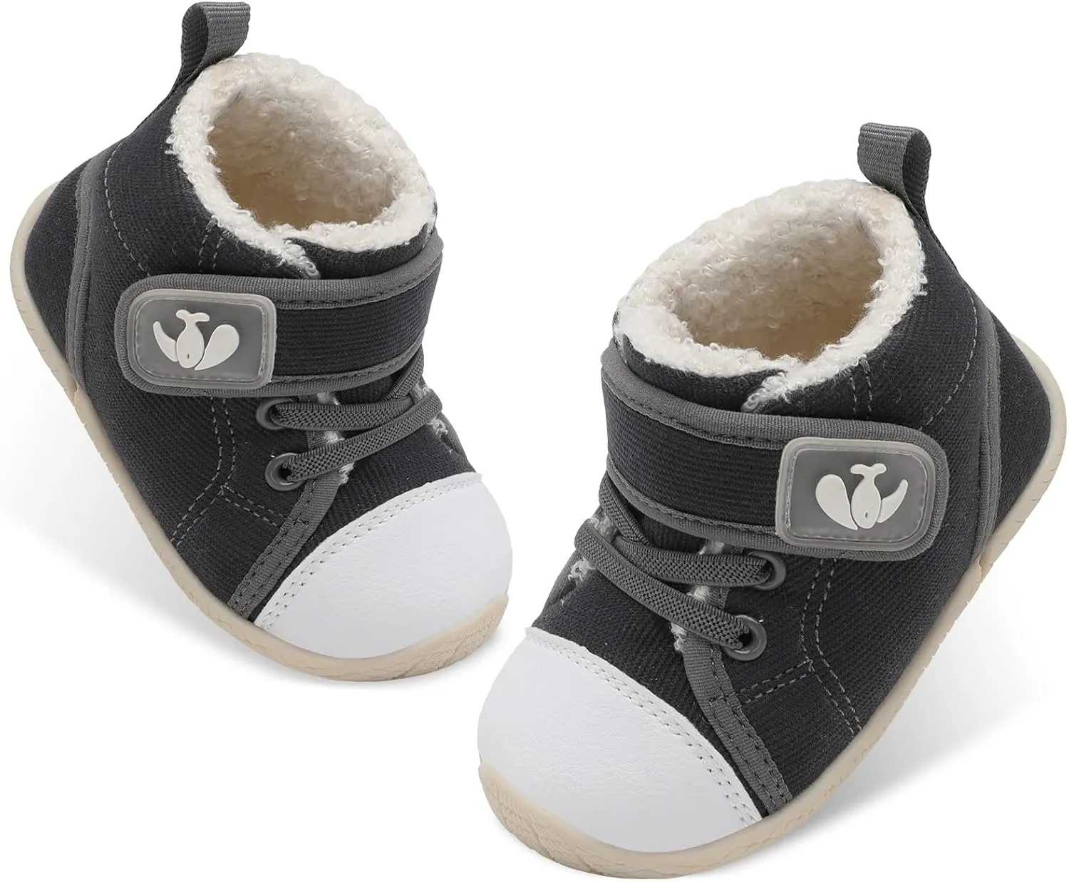 FEETCITY Baby Boots Boys Girls Infant Slippers Cozy Fleece Boots First Walking Shoes Warm Socks Newborn Crib Shoes