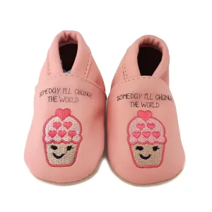 First Steps Pink Cup Cake Soft Sole Shoes Size 3