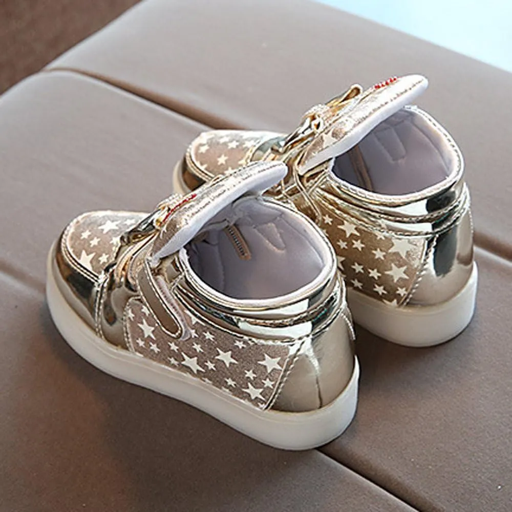 Flashing High Top Light up Shoes for Toddler,Baby Shoes Girl Sneakers Winter Warm Non Slip First Walking Infant