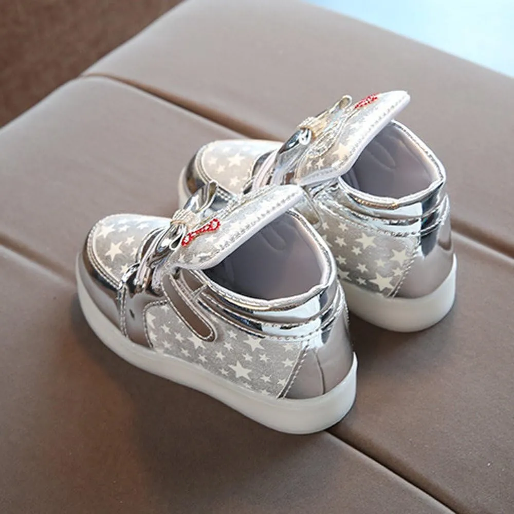 Flashing High Top Light up Shoes for Toddler,Baby Shoes Girl Sneakers Winter Warm Non Slip First Walking Infant