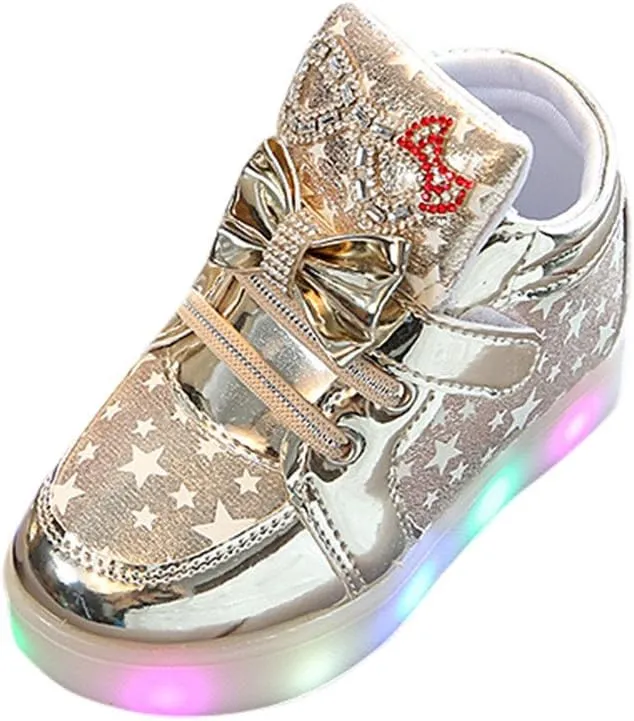 Flashing High Top Light up Shoes for Toddler,Baby Shoes Girl Sneakers Winter Warm Non Slip First Walking Infant