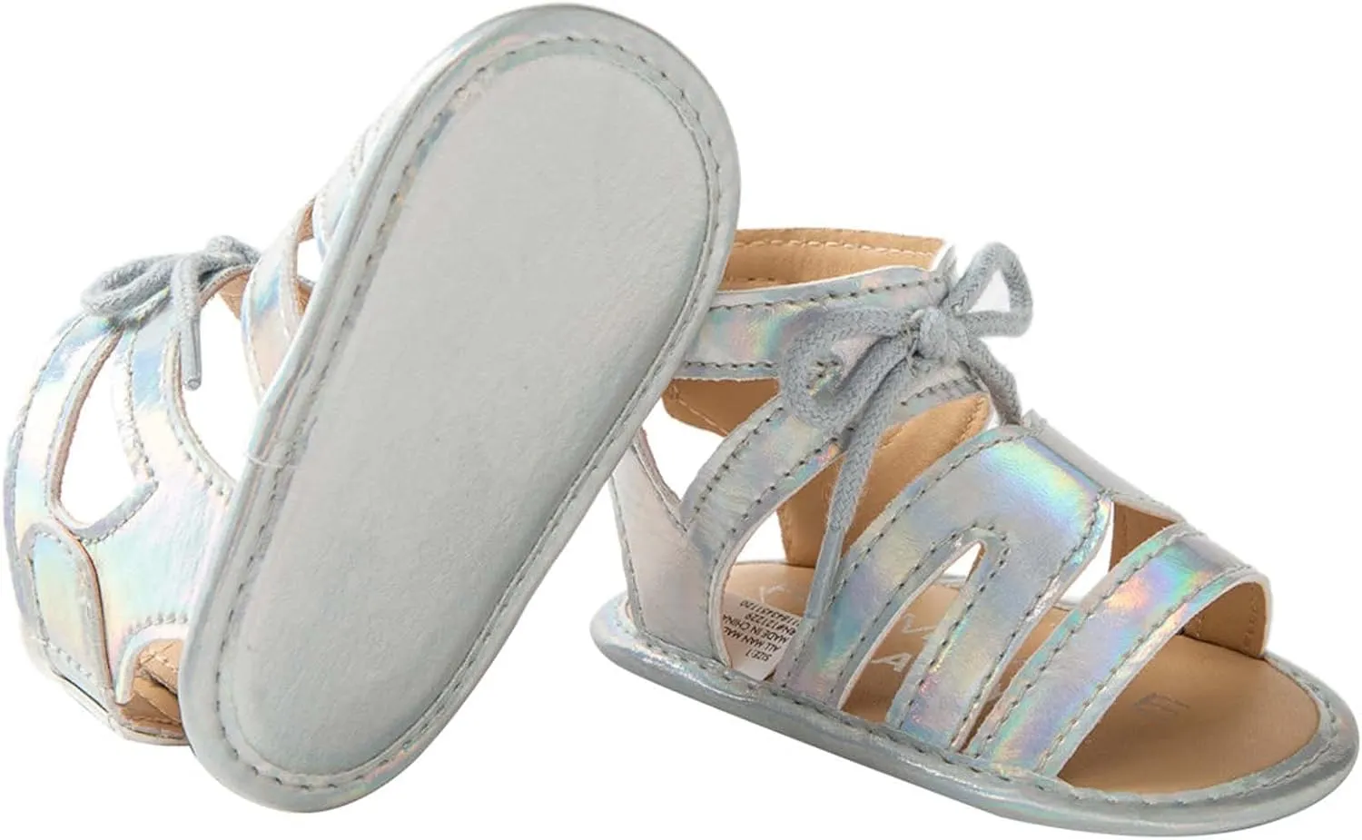 Flat Soft Lacing Baby Walking Rubber Shoes Non-Slip Sole Sandals Girls Baby Shoes Baby Girl Shoes