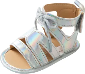 Flat Soft Lacing Baby Walking Rubber Shoes Non-Slip Sole Sandals Girls Baby Shoes Baby Girl Shoes
