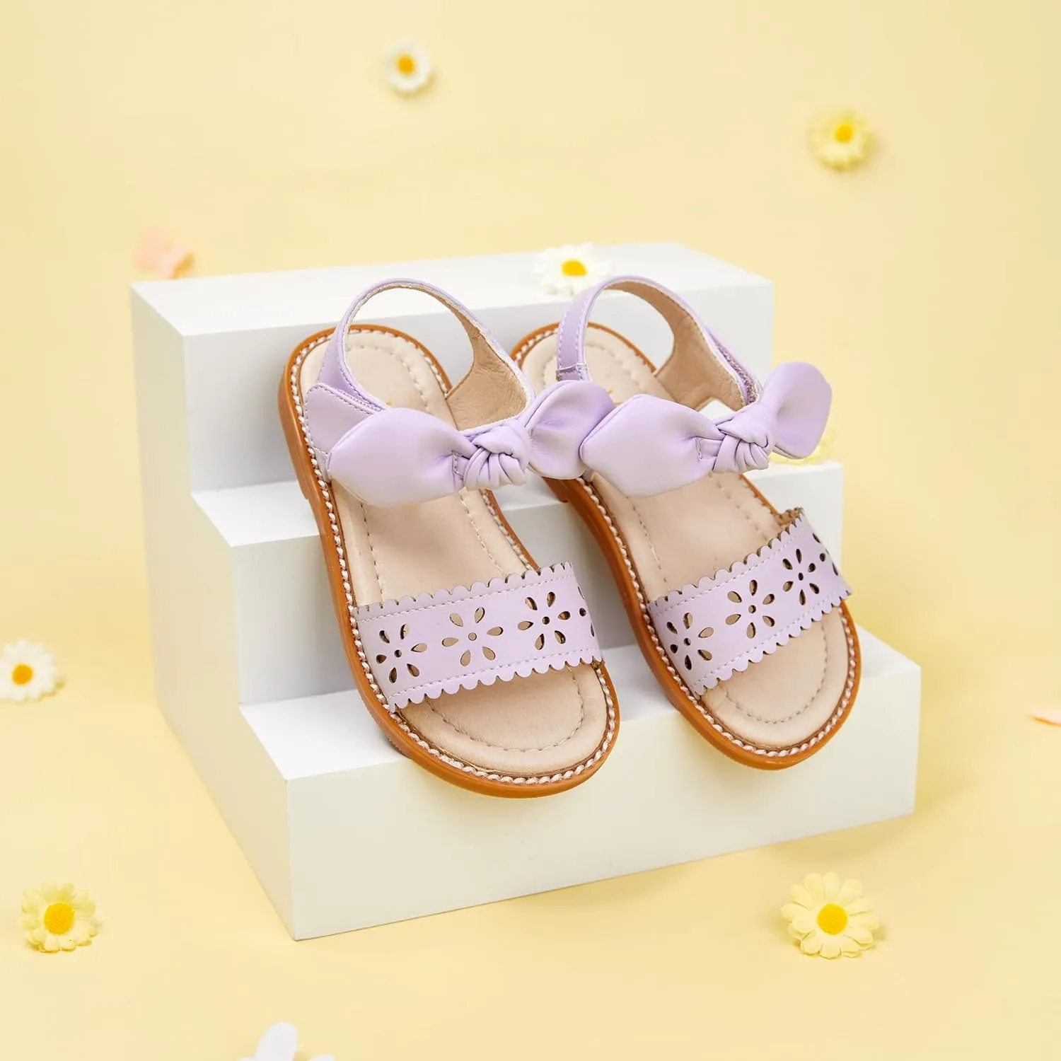 GINFIVE Toddler Girls Sandals Little Girls Kids Summer Shoes Toddler Sandals
