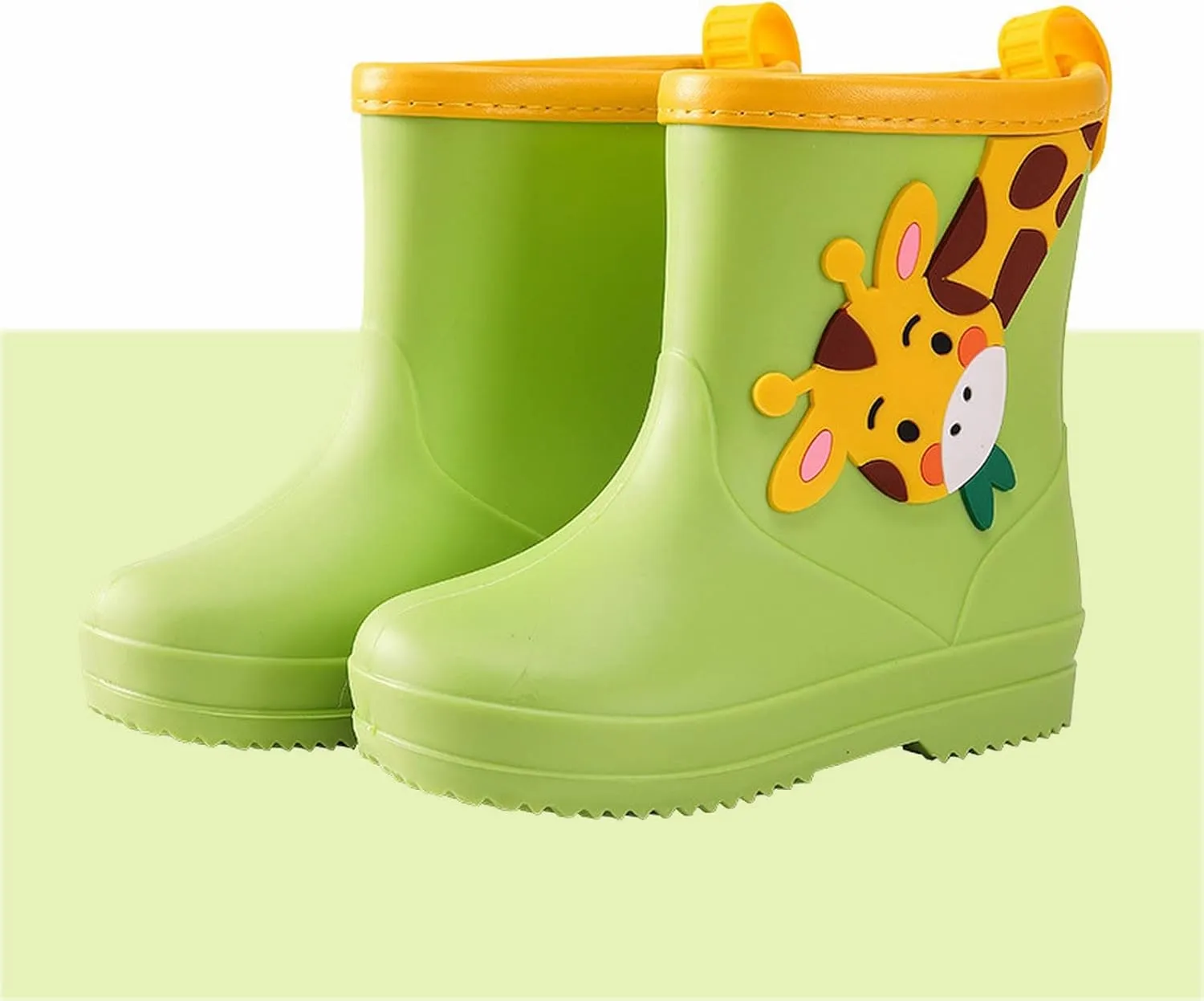 Giraffe Cartoon Character Rain Shoes Children's Rain Shoes Boys and Girls Water Shoes Baby Rain Toddler Tan Boots Girls